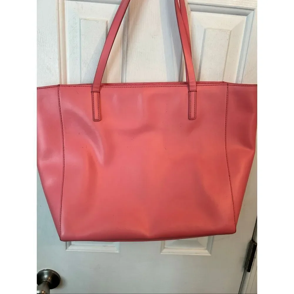 KATE SPADE VIOLETA WHITE STREET TOTE PURSE PINK